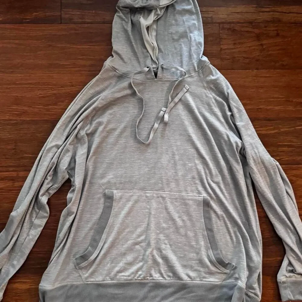 2pc set Women's Grey White Joggers hoodie sweatshirt tracksuit